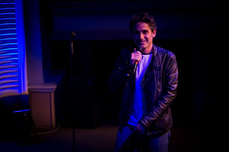 Tom Stade in rapid-fire gag mode.